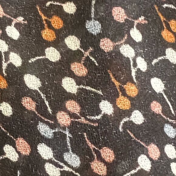 Max Studio Sheer Black Multicolor Long Sleeve empire Waist Blouse top sz M - Picture 7 of 9